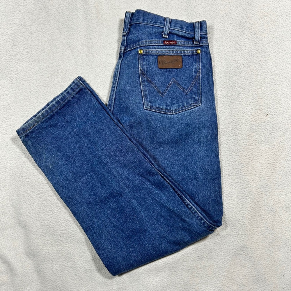 Wrangler Jeans Men 33x31 Blue Regular Fit Straight Leg Medium Wash Denim
